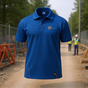 เสื้อโปโลแขนสั้นสีน้ำเงิน L ชุดทำงาน - Product Image 3