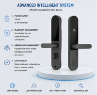 Serrure intelligente personnalisable OEM pour hôtel avec carte et clé, Wi-Fi intégré, 4 piles AA, pour portes en bois/acier/métal, appartements/gastres