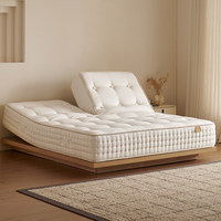Matelas électrique intelligent entièrement automatique fait main pour couple, sans perturbation, deux pièces, massage, laine d'alpaga, moderne