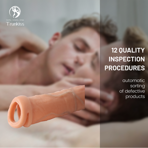 Hochwertige männliche tragbare hohle Dildo Kondom Erwachsene Produkte Hochwertiges Silikon material Sexspielzeug Hohl kondom - Product Image 2