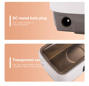 Limpiador ultrasónico de proveedor OEM, máquina de limpieza de joyas con tanque de acero inoxidable de 750ml para retenedor de gafas, joyería - Product Image 6