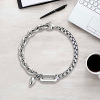 Bracelet et Jonc Magnétiques Cœur Romantique en Acier Inoxydable 316L pour Couples - Vente en Gros