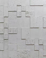 Panneau mural en travertin mosaïque moderne de haute qualité Soft Stone MCM, imperméable, pour décoration murale intérieure et extérieure, échantillons