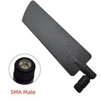 Antena de Goma 5G 700-600MHz, Antena Plana de Alta Ganancia 4G/LTE, Antena Inalámbrica Omnidireccional Plegable con Varilla de Goma para Router