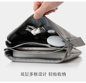 Canvas Storage Bag Minimalist Zipper Pouch Portable Organizer for Travel B2B Wholesale - Product Image 4