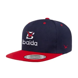 Hüte Großhandel individuelle 6-Panel Baseballkappen NY Kappen Original Snapback-Kappe Hip Hop-Stil mit gesticktem Logo Baumwoll-Sportmütze