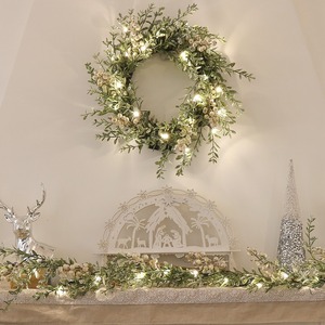 Eaglecadeaux Offre Spéciale petite branche d'arbre en gros baies blanches Olive guirlande artificielle de noël - Product Image 5