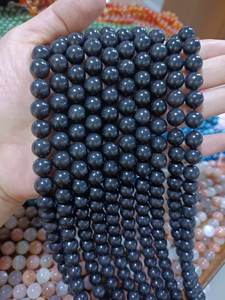 Perles rondes en quartz rose <span class=keywords><strong>de</strong></span> <span class=keywords><strong>Madagascar</strong></span>, shungite, tourmaline noire, pierres précieuses en vrac <span class=keywords><strong>de</strong></span> 10 mm - Product Image 5