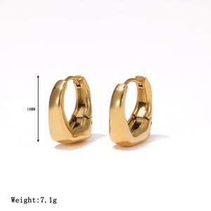 Pendientes de Acero Inoxidable de Alto Pulido en PVD de 18K Chapado en Oro - Product Image 6