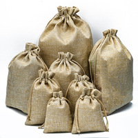 Sacs cadeaux légers en jute et lin écologiques de qualité supérieure à cordon coulissant pour mariage, fêtes et bijoux