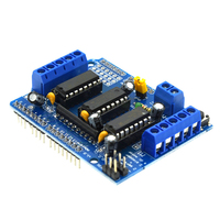 Carte d'extension de contrôle de moteur OKY2151 L293D à 4 canaux pour moteurs pas à pas et servomoteurs DC, compatible Arduino UNO R3 Mega2560