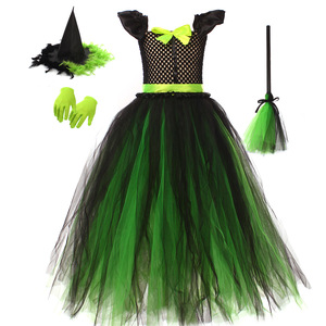 Costume de sorcière magique, <span class=keywords><strong>robe</strong></span> longue noire, costume de sorcière pour Halloween avec accessoires, performance scénique - Product Image 1