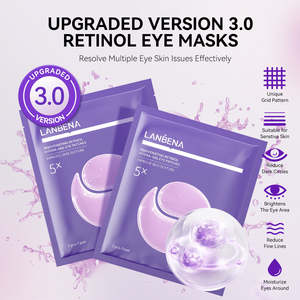 カスタムロゴ入りアイパッチ（クマ対策）コラーゲンアイマスク レチノールハイドロゲルコラーゲン保湿アイマスク - Product Image 1