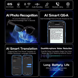 Lunettes de soleil intelligentes W630 avec caméra, traducteur vocal IA et fonction d'enregistrement vidéo, connectivité Wi-Fi - Product Image 6