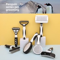 Kit de toilettage pour chats et chiens en gros – Brosse autonettoyante pour l'élimination des poils et massage des animaux domestiques