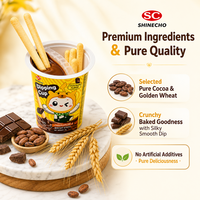 Biscuits longs en pot de 25g avec chocolat à tremper, double compartiment, tasse haute avec sauce cacao profonde, vente en gros, OEM, directement de l'usine