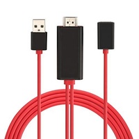 Adaptateur USB vers HDTV, convertisseur 1080P vers HDMI, pour smartphone, compatible IOS et Android, avec alimentation