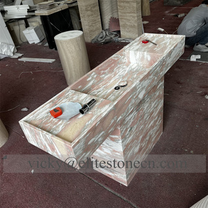 <span class=keywords><strong>Lavabo</strong></span> de Pedestal de Mármol Natural Personalizado, <span class=keywords><strong>Lavabo</strong></span> de Baño de Mármol Rosso Levanto, Lavabos de Mármol - Product Image 6