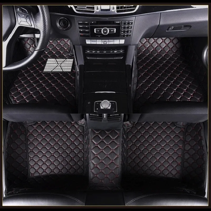 Alfombrillas de cuero para coche, accesorio interior para Volkswagen VW Polo 6r Golf 4 5 6 7 8 Mk7 Mk6 Mk5 Passat B5 B6 B7 B8 Beetle