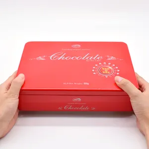 कस्टम प्रिंटिंग धातु उपहार भोजन टिन कंटेनर चॉकलेट केक बॉक्स के लिए केक बॉक्स टिन के डिब्बे