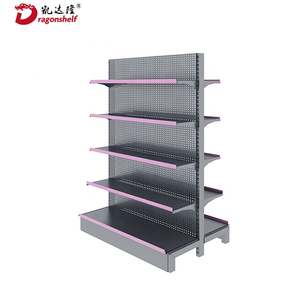 Estantería <span class=keywords><strong>de</strong></span> Doble Cara para Exhibición en Tiendas, <span class=keywords><strong>Precio</strong></span> <span class=keywords><strong>de</strong></span> Fábrica, Estantería <span class=keywords><strong>de</strong></span> Góndola Negra para Supermercados - Product Image 1