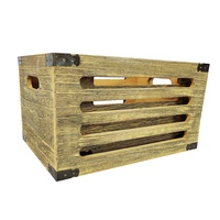 Vente en gros caisse de rangement en bois rustique faite à la main décor de ferme vintage pour légumes fruits bois artisanat boîtes de panneaux muraux