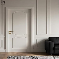Porte intérieure moderne personnalisée, étanche, à panneau plein en bois massif, non en MDF alvéolé, pour maison, bureau, chambre, école