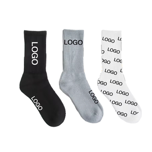 OEM transpirable <span class=keywords><strong>blanco</strong></span> Athletic Crew calcetines para hombres mujeres Casual tejido deporte gimnasio calcetines Logo patrón para fútbol trampolín uso verano - Product Image 6