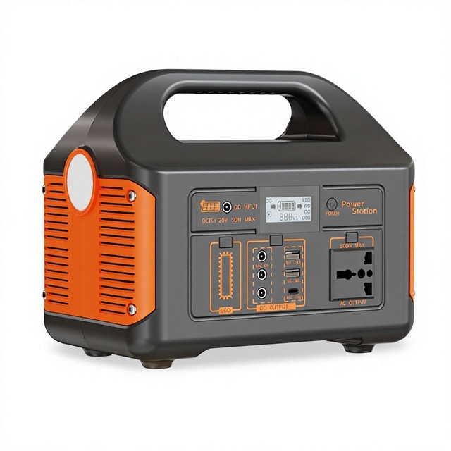 500W LiFePO4 Battery Portable Power Station 220V/110V with LED Display for Camping Lighting