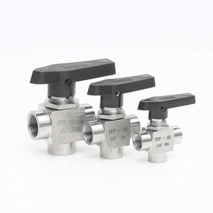Vente de liquidation B2B COVNA – Vanne à boisseau sphérique 3 voies en acier inoxydable (SS) à filetage NPT femelle, haute pression 6000 PSI, 1 pièce - Product Image 2