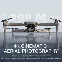 Drone Global GD98 MAX de grande taille avec caméra 4K, charge utile de 100g, distance de contrôle de 10 km, évitement d'obstacles, professionnel