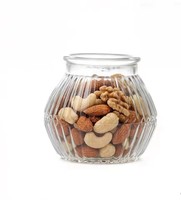 Récipient de stockage en verre cylindrique de 1,2 L, pot hermétique rond, boîte de conserve, récipient de cuisine avec couvercle en métal et bambou, outil de cuisine
