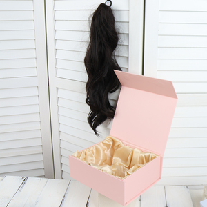 Custom Pink Wig <b>Box</b> with UV Coating Glossy Lamination Varnishing for <b>Shipping</b> Perfume Candle Gifts Magnet Shape - Product Image 3
