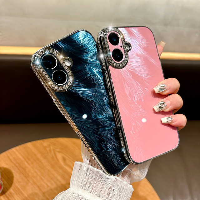 Luxury Designer Charms Electroplate Phone Grip Magnetic Ring Shockproof for 16 Pro Max 14 Pro Mobile Cases