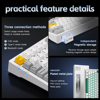 MCHOSE G75 Clavier mécanique personnalisé avec structure de joint, clavier de jeu à trois modes à touches complètes Hot-plug