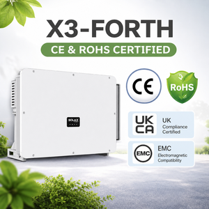 Onduleur solaire 125kW 120kW <span class=keywords><strong>SolaX</strong></span> <span class=keywords><strong>Power</strong></span> <span class=keywords><strong>X3</strong></span>-FORTH Triphasé pour système photovoltaïque industriel, onduleur de chaîne OEM avec entrée MPPT 32A pour raccordement au réseau - Product Image 1