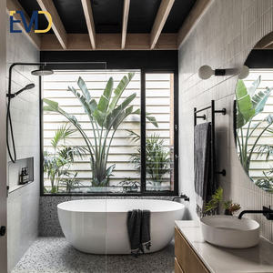 Fenêtres à persiennes verticales en aluminium avec cadre en verre trempé transparent, design moderne personnalisé, extérieur à persiennes - Product Image 2