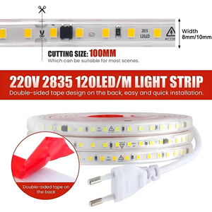 Chất lượng cao IP65 không thấm nước 220V Ra80 SMD 2835 <span class=keywords><strong>LED</strong></span> Strip ánh sáng ngoài trời 120LED/M SMD2835 <span class=keywords><strong>LED</strong></span> Strip ánh sáng - Product Image 5