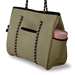 Vente en gros dames Fashional grande épaule fourre-tout sac à main en néoprène avec chaînes de décoration - Product Image 4
