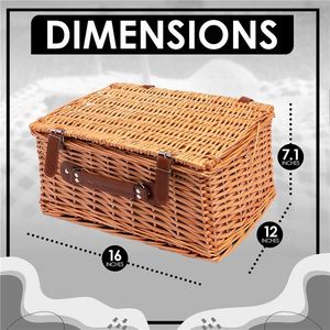Panier en bois à roulettes pour pique-nique avec kit de corde, meilleur panier en osier pour le mur, paniers anciens de <span class=keywords><strong>Chine</strong></span>, tissu mignon, stock - Product Image 4
