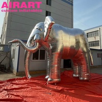 Accessoires en forme d'animaux mignons pour fête thème cirque, ballon d'éléphant gonflable pour la vente, mascotte