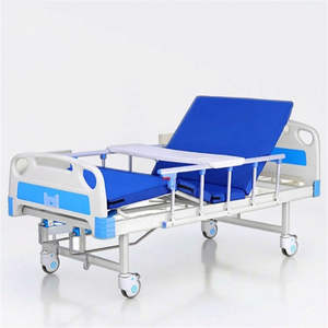 Dos camas de examen de <span class=keywords><strong>Hospital</strong></span> simples con manivela, salas de <span class=keywords><strong>Hospital</strong></span> manuales multifunción, camas médicas para el cuidado del paciente - Product Image 1