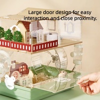 USMILEPET Cage pour cochon d'Inde en acrylique, résistante à l'eau, transparente, petite cage d'intérieur pour hamsters et souris, vente chaude