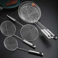 Écumoire en acier inoxydable massif pour la cuisson et la friture, ustensile de cuisine, passoire à pâtes, cuillère passoire