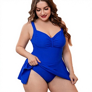 Traje de baño tankini de una pieza para mujer, de secado rápido, transpirable, elástico, que cubre el abdomen - Product Image 2