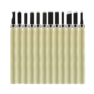 Juego de cuchillos para tallar madera Kzd, 12 piezas, herramientas artesanales multifuncionales hechas a mano para tallar madera, barro y frutas - Product Image 4