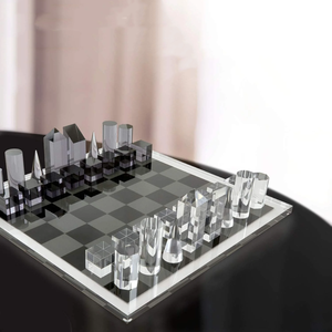 Tùy chỉnh quốc tế Acrylic Pha lê quân cờ Set với bảng Acrylic board chất lượng kệ trưng bày cho cờ Vua người chơi trò chơi - Product Image 2