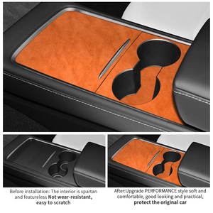 สำหรับ<span class=keywords><strong>รถ</strong></span>ยนต์เทสล่า รุ่น 3 (2019-2023) และรุ่น Y ผลิตจากวัสดุอัลคันทาร่า แผ่นปิดคอนโซลกลางรถยนต์ แผ่นตกแต่งภายใน อุปกรณ์ตกแต่งภายใน<span class=keywords><strong>รถ</strong></span>ยนต์ - Product Image 5