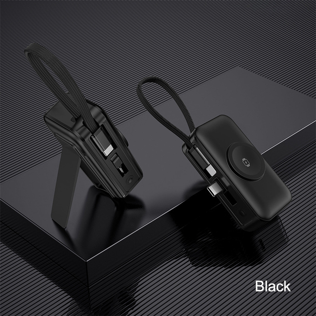Hot Sale Quick Charge 20W 5000mAh Wireless Slim Power Banks Mobile Charger with Type-C Cable for Smart Watch