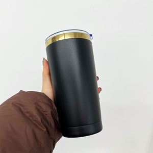 Vasos de Vidrio Multicolores de 20 oz con Recubrimiento Dorado al por Mayor, Tazas de Viaje para Café con Recubrimiento en Polvo de 20 oz, Vaso para Grabado Láser - Product Image 4